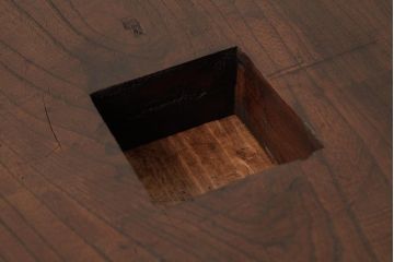 アンティーク雑貨　和製アンティーク　明治大正期　総ケヤキ材　杢目が味わい深い重厚な歯車(R-039500)