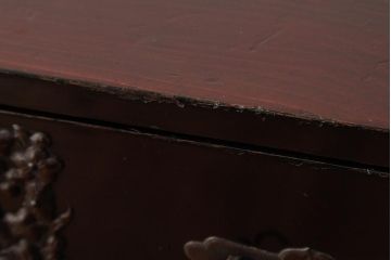 アンティーク家具　和製アンティーク　明治大正期　打ち出し金具　縁起物の金具が目を惹く庄内小箪笥(衣装箪笥、引き出し)(R-039501)