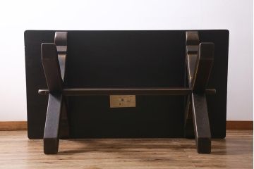 中古　飛騨産業　PROVINCIAL(プロヴィンシャル・プロビンシャル)　カントリーなタバーンテーブル・Xフレーム(ダイニングテーブル)(定価約44万8千円)(R-039504)
