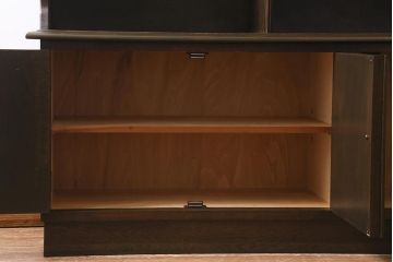 ヴィンテージ家具　神戸家具　永田良介商店　落ち着いた色味が素敵な気品漂う本棚(収納棚、飾り棚、カップボード、ビンテージ)(R-039509)