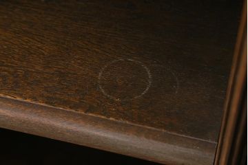 ヴィンテージ家具　神戸家具　永田良介商店　落ち着いた色味が素敵な気品漂う本棚(収納棚、飾り棚、カップボード、ビンテージ)(R-039509)