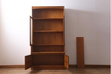 ヴィンテージ家具　北欧ビンテージ　nathan社(ネイサン)　チーク材　ウォールユニット(キャビネット、食器棚)(R-039510)