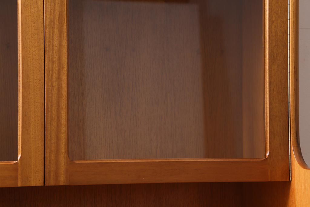 ヴィンテージ家具　北欧ビンテージ　nathan社(ネイサン)　チーク材　ウォールユニット(キャビネット、食器棚)(R-039510)