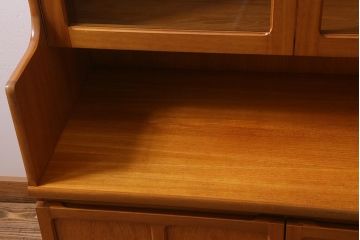 ヴィンテージ家具　北欧ビンテージ　nathan社(ネイサン)　チーク材　ウォールユニット(キャビネット、食器棚)(R-039510)