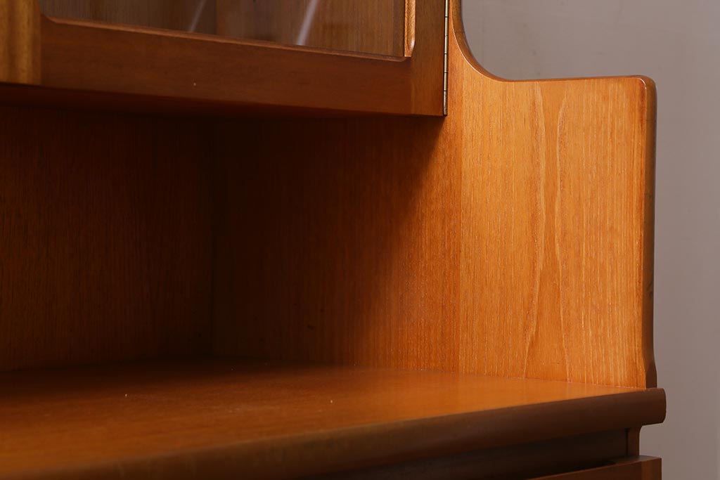 ヴィンテージ家具　北欧ビンテージ　nathan社(ネイサン)　チーク材　ウォールユニット(キャビネット、食器棚)(R-039510)