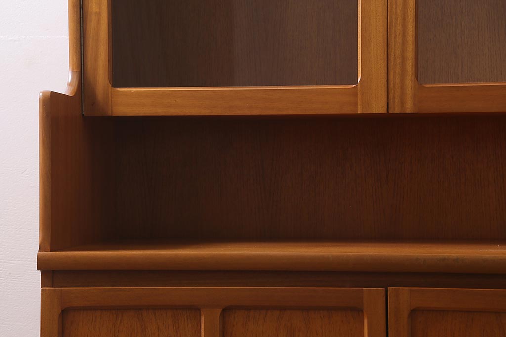 ヴィンテージ家具　北欧ビンテージ　nathan社(ネイサン)　チーク材　ウォールユニット(キャビネット、食器棚)(R-039510)
