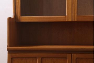 ヴィンテージ家具　北欧ビンテージ　nathan社(ネイサン)　チーク材　ウォールユニット(キャビネット、食器棚)(R-039510)