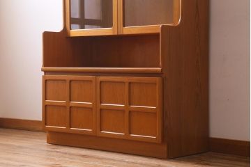 ヴィンテージ家具　北欧ビンテージ　nathan社(ネイサン)　チーク材　ウォールユニット(キャビネット、食器棚)(R-039510)