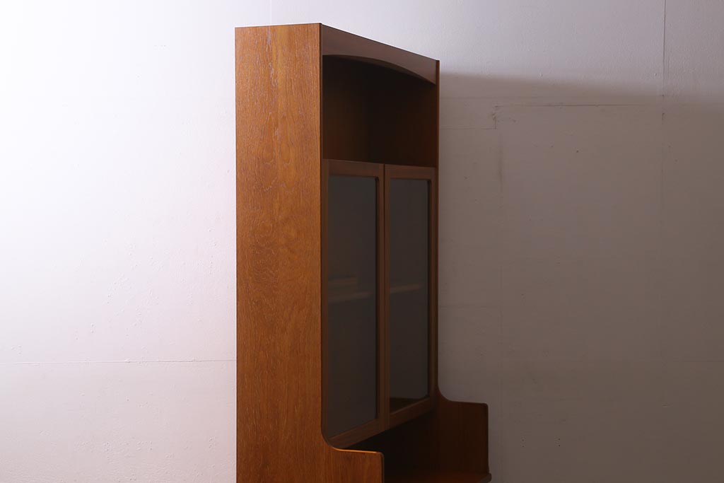 ヴィンテージ家具　北欧ビンテージ　nathan社(ネイサン)　チーク材　ウォールユニット(キャビネット、食器棚)(R-039510)