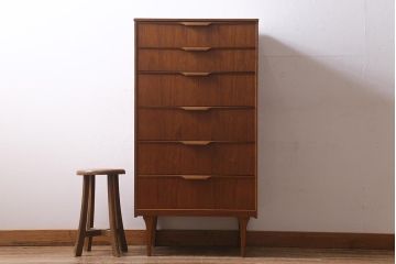 ヴィンテージ家具　イギリス　Austinsuite(オースティンスイート)　温かみのあるチーク材が魅力のチェスト(引き出し、ビンテージ)(R-039512)