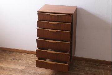 ヴィンテージ家具　イギリス　Austinsuite(オースティンスイート)　温かみのあるチーク材が魅力のチェスト(引き出し、ビンテージ)(R-039512)