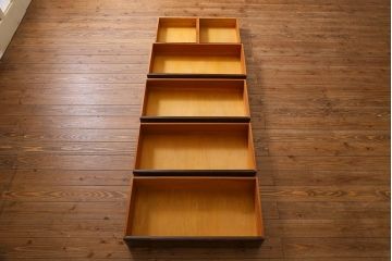 ビンテージ家具　松本民芸家具　シンプルな中に上品さがある#46型ベビータンス(チェスト、引き出し)(定価約30万円)(R-039513)