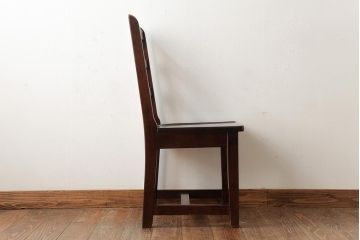 中古　北海道民芸家具　HM620　滑らかな木肌が上品なラダーバックチェア(椅子、ダイニングチェア)(R-039516)