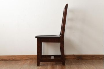 中古　北海道民芸家具　HM620　滑らかな木肌が上品なラダーバックチェア(椅子、ダイニングチェア)(R-039516)