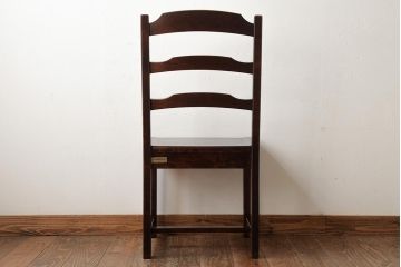 中古　北海道民芸家具　HM620　滑らかな木肌が上品なラダーバックチェア(椅子、ダイニングチェア)(R-039516)