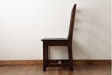 中古　北海道民芸家具　HM620　滑らかな木肌が上品なラダーバックチェア(椅子、ダイニングチェア)(R-039517)