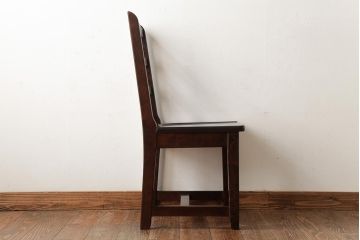 中古　北海道民芸家具　HM620　滑らかな木肌が上品なラダーバックチェア(椅子、ダイニングチェア)(R-039518)