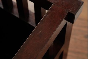 中古　松本民芸家具　和傘立　直線的なデザインが端正な印象の傘立て(カサ立て、スタンド)(R-039521)