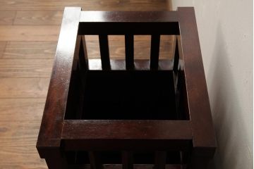 中古　松本民芸家具　和傘立　直線的なデザインが端正な印象の傘立て(カサ立て、スタンド)(R-039521)