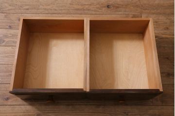 中古　松本民芸家具　2人掛け　シックなデザインの羽根付ベンチ(長椅子、二人掛けベンチ)(R-039522)