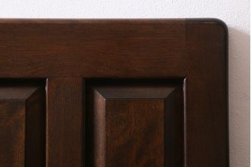 中古　松本民芸家具　2人掛け　シックなデザインの羽根付ベンチ(長椅子、二人掛けベンチ)(R-039522)