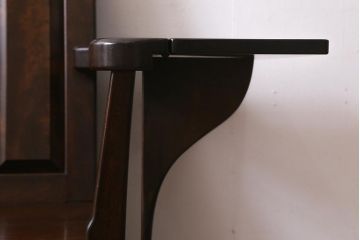 中古　松本民芸家具　2人掛け　シックなデザインの羽根付ベンチ(長椅子、二人掛けベンチ)(R-039522)