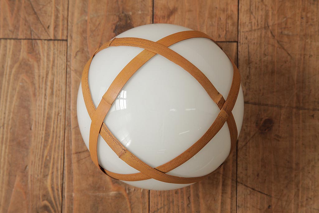 アンティーク家具　和製アンティーク　昭和初期　レア!竹巻が目を引く天井照明(ペンダントライト、吊り下げ照明)(R-039529)