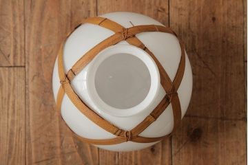 アンティーク家具　和製アンティーク　昭和初期　レア!竹巻が目を引く天井照明(ペンダントライト、吊り下げ照明)(R-039529)