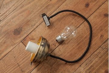 アンティーク家具　和製アンティーク　昭和初期　レア!竹巻が目を引く天井照明(ペンダントライト、吊り下げ照明)(R-039529)