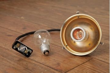 アンティーク家具　和製アンティーク　昭和初期　レア!竹巻が目を引く天井照明(ペンダントライト、吊り下げ照明)(R-039529)