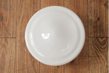 ビンテージ照明　和製ビンテージ　昭和中期　乳白色のお洒落なガラスシェード照明(天井照明、吊り下げ照明、電笠)(R-039530)