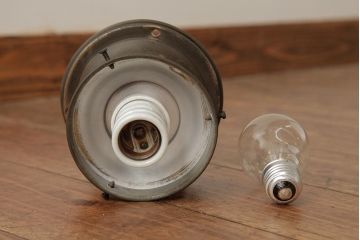 アンティーク照明　和製アンティーク　乳白色ガラス　レトロな雰囲気漂う天井照明(電笠)(R-039531)