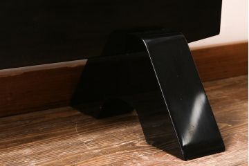 中古　漆塗り　象谷塗・蒟醤(キンマ)塗　鶴身広堂作　夕焼紅葉図　朱と黒のコントラストが印象的なつい立て(衝立、パーテーション)(R-039535)