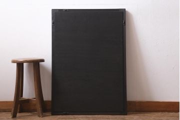 アンティーク雑貨　和洋どちらのインテリアにも合わせられるシックな色合いのミラー(鏡)(R-039537)