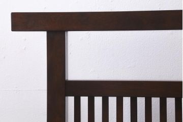 中古　松本民芸家具　直線的なデザインが美しいモダンなC型衝立(つい立て、パーテーション)(定価約14万円)(R-039539)