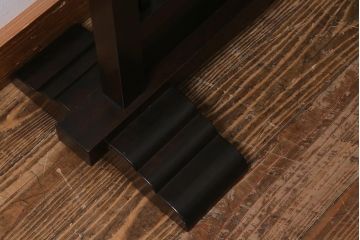 中古　松本民芸家具　直線的なデザインが美しいモダンなC型衝立(つい立て、パーテーション)(定価約14万円)(R-039540)