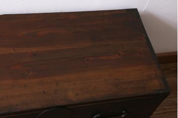 アンティーク家具　和製アンティーク　明治大正期　前面桐材　渋さ漂う重ね箪笥(衣装タンス、引き出し、桐箪笥、桐たんす)(R-039544)