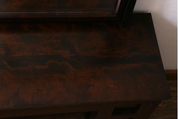 中古　松本民芸家具　#309型一面鏡　シックなデザインのドレッサー(鏡台)(定価約32万円)(R-039553)