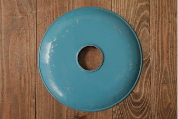 ビンテージ雑貨　アメリカビンテージ　未使用品　デッドストック　青色のアルミシェードがかわいらしいオイルランプ(吊り下げランプ)(R-039558)