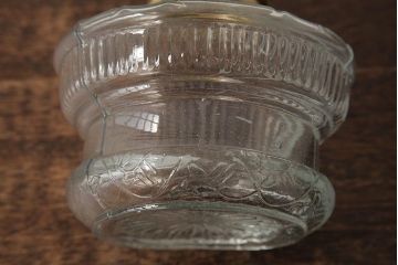 ヴィンテージ雑貨　アメリカビンテージ　未使用品　デッドストック 青色のアルミシェードがかわいらしいオイルランプ(吊り下げランプ)(R-039561)