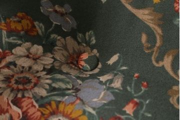 中古　飛騨産業　キツツキ　穂高シリーズ　絵画のようなファブリックが素敵な1人掛けソファ(アームチェア)(R-039565)