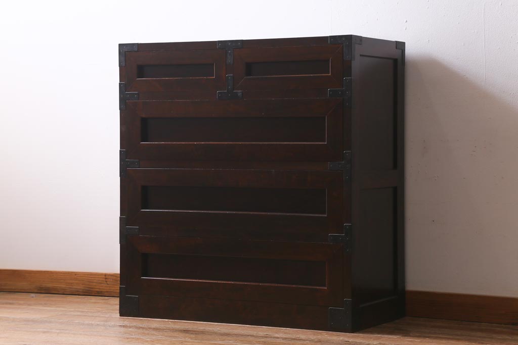 松本民芸家具 ミズメザクラ #507型 金具付き タンス 松本民芸家具 ミズメザクラ #507型 金具付き タンス 美術品