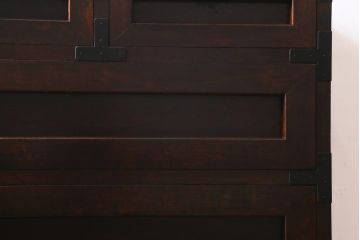 ビンテージ家具　松本民芸家具　#507 和モダンな空間におすすめの金具付タンス(衣装タンス、引き出し)(定価約42万円)(R-039567)