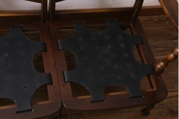 中古　飛騨産業　キツツキ　穂高シリーズ　絵画のようなファブリックが素敵な3人掛けソファ(アームソファ)(R-039570)