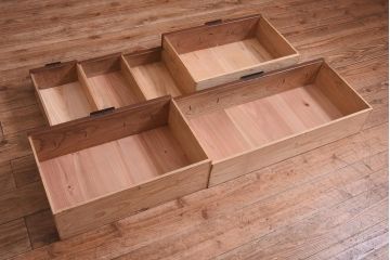 アンティーク家具　和製アンティーク　明治大正期　三方ケヤキ材　新潟県産　上手物!　上質な和の趣漂う帳場箪笥(和タンス、時代箪笥、収納棚、引き出し)(R-039576)