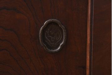 アンティーク家具　和製アンティーク　明治大正期　三方ケヤキ材　新潟県産　上手物!　上質な和の趣漂う帳場箪笥(和タンス、時代箪笥、収納棚、引き出し)(R-039576)