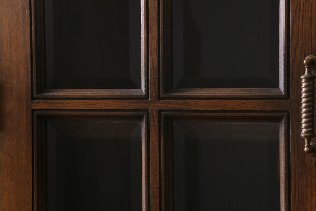 中古　永田良介商店　シックな雰囲気あふれる食器棚(カップボード、収納棚、キャビネット)(R-039581)