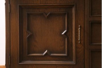 中古　永田良介商店　シックな雰囲気あふれる食器棚(カップボード、収納棚、キャビネット)(R-039581)