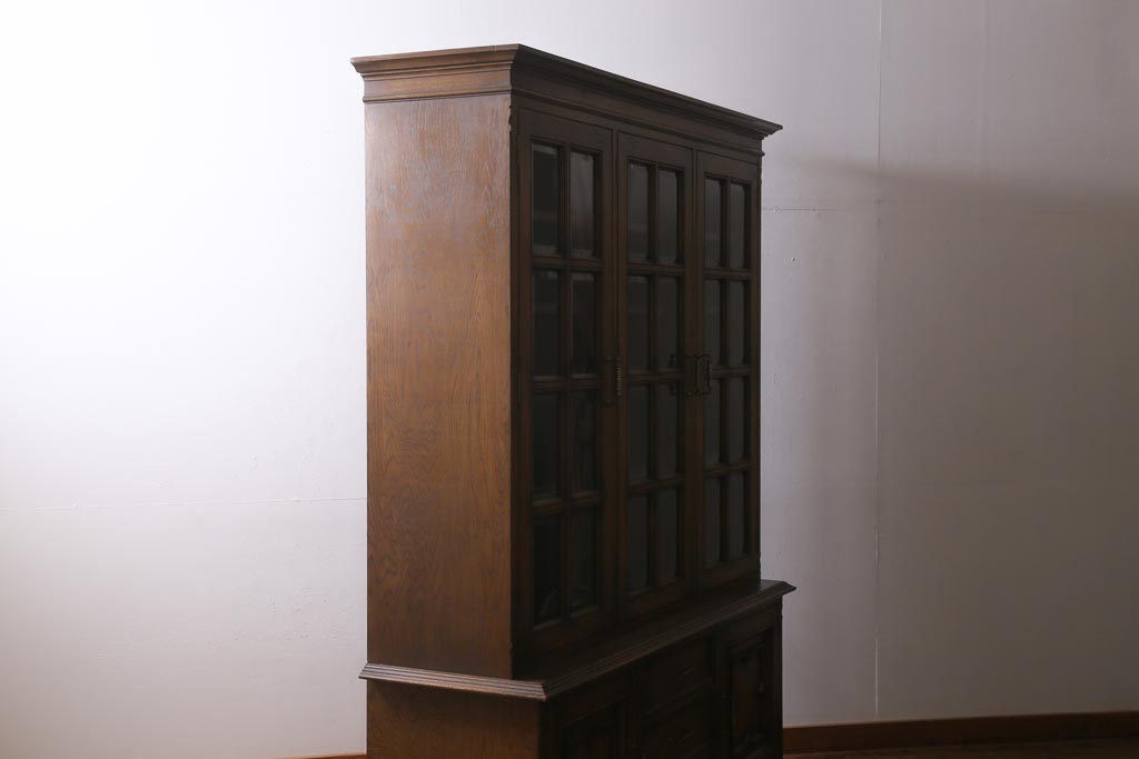 中古　永田良介商店　シックな雰囲気あふれる食器棚(カップボード、収納棚、キャビネット)(R-039581)