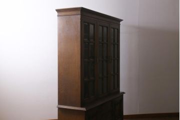 中古　永田良介商店　シックな雰囲気あふれる食器棚(カップボード、収納棚、キャビネット)(R-039581)